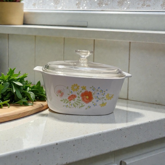 Corningware Other - Vintage Corningware Wildflower 3 Qt Casserole Dish w/ Lid